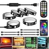 3m Led TV Hintergrundbeleuchtung, 6 * 0,5 m RGB LED Strip,USB TV LED Backlight, Farbwechsel Streifen mit App Steuerung und Fernbedienung, LED Streifen für 43 bis 65 Zoll HDTV,TV, PC Monitor