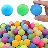 Regerly Tischtennisbälle, 50Stück Spaß Bälle Training Ping Pong Bälle Mischfarben Tischtennis Bälle Set für den Vergnügungspark Launch Machine Glücklicher Abgehobener Betrag für Tischtennis (1)
