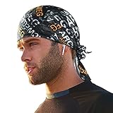 Arcweg Bandana Cap Laufmütze Atmungsaktiv Schnelltrocknend Kopftuch Pirat Kappe UV Schutz Bandanas mit verstellbar Band Radsport Fahrrad Kopfbedeckung Sommermütze Schweißabsorbierend UPF 50+