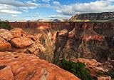 wandmotiv24 Fototapete USA Grand Canyon 3, XL 350 x 245 cm - 7 Teile, Wanddeko, Wandbild, Wandtapete, Natur, Stein, Reisen M1017