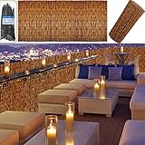 Bambus-Zaun, dekorativer Gartenzaun, Sonnenschutz, für Hof, Terrasse, Balkon, Pflanze, Pool, Barriere, 60 cm H x 10 m L, verschönert den Außenbereich