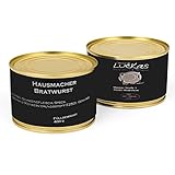 Hausmacher Bratwurst, Premium Wurstkonserve aus Handarbeit, 400g, Ungekühlt Haltbar