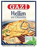 Gazi Hellim - 3x 250g Vakuum - Grill- und Pfannenkäse Pfanne Grillkäse Grill Ofenkäse Backkäse 45% Fett i. Tr. Schnittkäse Käse, mit Minze verfeinert, mikrobielles Lab Halal vegetarisch glutenfrei