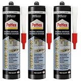 Neutral Silikon für Innen und Außen Weiß- Dichtstoff für Fassaden und Fensteranwendungen - Für Bad und Küche- Schimmelressistent- hohe Wasser- und UV Beständigkeit- Flexibel und langlebig (3 x 280ml)