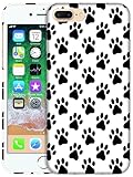 SM CASES Schutzhülle für iPhone 7 Plus, iPhone 8 Plus – Hundepfotenmuster, 3D-gedrucktes Design, Handyrückseite, Hartplastik, kompatibel mit iPhone 7 Plus/8 Plus, Weiß