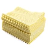 100x Reinigungstücher Putztücher Putztuch Putzlappen im Karton Wischtücher Mehrzweck Tücher 40x30cm Reinigungstuch 100 Stück im Karton (Gelb)