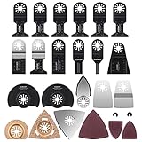 Sägeblätter Kit, CGBOOM 105 tlg aus Kohlenstoffstahl und Edelstahl Oszillierendes Zubehör Set Multifunktionswerkzeug für Fein Multimaster, Dremel, Bosch, Makita DTM51, Einhell
