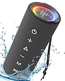 Tronsmart Mini Bluetooth Lautsprecher Musikbox, Tragbarer Musikbox Mit Licht Bluetooth 5.3, Stereo Bluetooth Box, 24h Akku, Ipx7 Wasserdicht, Geeignet für Badezimmer, Reisen im Freien, Radfahren usw