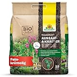 Neudorff NeudoHum Aussaat- & KräuterErde - Torffreie Bio Erde fördert Keimung und Wurzelwachstum für Aussaat, Kräuter, Stecklinge, Jungpflanzen, 10 Liter