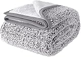 EMME Kuscheldecke Fauschig Sherpa Decke, 152x203cm Dicke und Elegant, Sofadecke Doppelgesicht Extra Weich, Warme Gemütliche Wendbare Flauschige Decke für Sofa und Bett(Grau, 150x200cm)