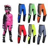 Wulf sport 2024 Junior Off Road MX Bekleidung – Kinder-Motocross-Hose für Quad ATV, Enduro Kart Trials, MTB BMX Dirt Bike Cub – Wulf Racing Hose (Rot, 20)