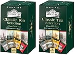 Ahmad Tea - Classic Selection - Schwarztee Sortiment - Earl Grey, English Tea No 1, Darjeeling, English Breakfast - Einzeln Verpackte, Aromaversiegelte Teebeutel mit 2g Tee pro Portion - 20 Teebeutel