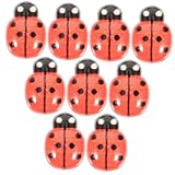 HANABASS 50 Stück Teiliges Mini Marienkäfer Resin Anhänger für Bastelprojekte Leichte Vielseitige Marienkäfer Deko für Pflanzen Schmuckgestaltung und DIY für Garten und Wohnaccessoires