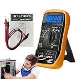 Digitales Spannungsmessgerät, Ohmmeter-Multimeter,Ohm-Volt-Ampere-Messgerät - Hintergrundbeleuchtetes LCD-Display. Multimeter-Analysator mit manueller Bereichswahl misst präzise AC-DC-Spannung, Widers