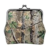 Hardwoods Geldbörse für Damen, niedliches PU-Leder, Camouflage-Druck, Münzgeldbörse, Schwarz, Einheitsgröße, Muster, Schwarz , Einheitsgröße, Muster: