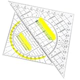 Geodreieck Mit Griff, Zwei Geodreieck-Set, 22,5cm Großes Geodreieck Und 15,7cm Kleines Geodreieck, Mit Winkel Als Winkelmesser, Multifunktional Für Professionelle Zeichnung, Malerei