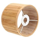 BESTOYARD Lampenschirm aus Bambus lampenschirme für tischlampe lampenschirm retro Lampenschirm aus Rattan Lichter Solar- Lampenschirme für Schreibtischlampe Trommel Lampenschirm Metall Beige