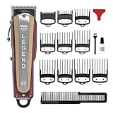 WAHL 5 Star schnurlose Legende, professionelle Haarschneidemaschine, Pro Haarschneideset, verstellbarer Kegelhebel, Crunch Blade, Keilklingen, schnurlos, Friseurzubehör, rot