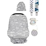 Dodo Babies Stillschal für unterwegs für Stillen - Autositzbezug Stilltuch Still Schal - Ultra-weich und atmungsaktiv - Mehrzweckdesign - Inklusive Schnullerklemmen, Etui