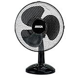 Jocca Tischventilator 30 cm mit 3 Geschwindigkeiten | Oszillation | Neigbarer Kopf | 3 Aerodynamische Flügel | Kompakt und Leise | 40W