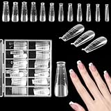 Bewudy 120 Stück Dual Form Nails, 12 Größe Nagelverlängerung Acrylic Gel Tips Verlängerung Nagel Gel Formen Nagelform Set für Professionelle Nageldesigner Nailart-Anfänger(Stil 1)