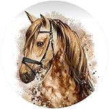 Tortenbild, mit dem Motiv: PFERD,Essbares Foto für Torten, Fondant,Tortenaufleger Ø 20cm PFERD Nr. 301