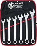 BGS Diy 1185 | Maul-Ringschlüssel-Satz | 6-tlg. | XXL | SW 34 - 50 mm | inkl. Tetron-Rolltasche