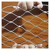 VXHCS 304 Edelstahl-Seilnetz, Multifunktionales Metallgeflecht, 3cm/1,5mm Flexibles Kabelgeflecht, Geflügelzuchtnetz (1.2x10m)