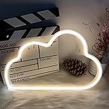 ENUOLI Cloud Neon Lights Cloud Neon Signs Neon Lights for Walls Neon Cloud Neon Light Signs Batterie- oder USB-betriebene Wandleuchte für Kinderzimmer Schlafzimmer Hochzeitsdekoration (Warmweiß)