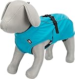 TRIXIE Regenmantel Vimy für Hunde türkis S - Bauchumfang: 34 - 53 cm – Hunde-Regenjacke mit reflektierenden Elementen für mehr Sichtbarkeit im Dunkeln – bequem & verstellbar - 680202