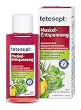 tetesept Muskel-Entspannung Bad –  Gesundheitsbad mit ätherischen Ölen – Entspannender Badezusatz nach körperlicher Anstrengung – 1 x 125 ml