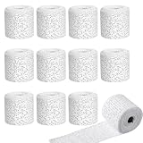 Gipsbinden zum Basteln, 12 Rollen Gipsbinden Babybauch, Babybauch Gipsabdruck Set, 5cm x 2,7m Gipsabdruck Babybauch Schnelltrocknend, Gips Abdruck Binden zum Basteln und Modellbau Geeignet