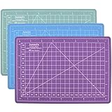 3er-Pack Schneidematte A5 Selbstheilend Doppelseitig 15 x 22 cm Schneidunterlage Mehrfarbig für Nähen DIY Handarbeit