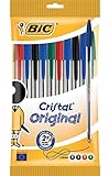 BIC Kugelschreiber Cristal Original, in Schwarz, Strichstärke 1,0 mm, 10er Pack, Ideal für das Büro, das Home Office oder die Schule
