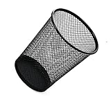 JJQHYC 6 Stifthalter aus Netzstoff, Stifthalter aus Metall, für Schreibtisch, Stifte, Organizer, Büro, Schule, Stifte, Becher, Make-up-Pinselhalter, Schwarz