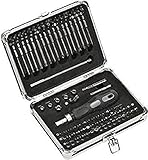 kwb Power Bit-Box 92-tlg – inkl. Bits, Bithalter mit Dauermagnet, langer Bithalter Sechskant-Schaft und Ratschen-Handgriff in stabilem Metallkoffer