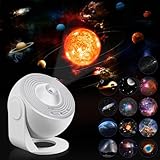 CUTEEEE Sternenhimmel Projektor Sternprojektor Planetarium Oberlicht Galaxie Projektor Weltraumprojektor mit 13 Filmscheiben–Mond,Sonnensystem,nebel Sternenhimmelprojektor Nachtlicht Galaxielampe
