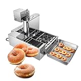 Automatische Donut-Maschine Kommerziell Digitale Donut-Friteuse Kommerzieller Mini Donut Maker Donut Machine Maker Einstellbare Donutstärke Rostfreier Stahl 5,5 l Trichter 1750 Einheit/h