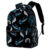 Chinesische dunkelblaue Fische, Wolkenaufdruck, Schulter, Büchertasche, Studenten, Tagesrucksack, Reiserucksack für Damen, lässiger Herren-Rucksack für den Außenbereich, Multicolored-1,