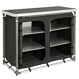 CampFeuer Campingschrank faltbar | 102 cm x 47 cm x 82 cm | Campingküche mit 2 Reißverschluss Öffnungen | Camping Regal mit Aluminiumgestell | Campingschrank klappbar, Camping Küche, Camping Möbel