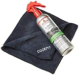 NIGRIN Performance Cockpit-Lotion und Microfasertuch, reinigt wirksam und pflegt reichhaltig, 300 ml