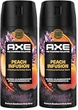 Axe Premium Bodyspray Peach Infusion Deo ohne Aluminiumsalze für 72 Stunden Frische 150 ml (Packung mit 2)