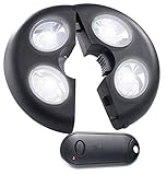 Lunartec Schirmbeleuchtung: Helle LED-Schirmleuchte LSL-120, IP44, Fernbedienung, dimmbar, 120 lm (LED Sonnenschirmbeleuchtung, LED-Beleuchtung für Sonnenschirm, Batterie Leuchten)