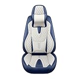 ELLIAT Komplettset Autositzbezüge für BMW E84 320I 520 525 F16 F25 F15 G01 E10 Serie Tuning X3 X1 Gran 2023,Leder Wasserdichter Universal Set Blau