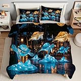 Bettdecke 240x260 Meer Steppdecke 240x260 MeeresschildkröTen 4 Jahreszeiten Bettdecken mit 2 Kissenbezug, Waschbar Microfaser Bettzeug, Warme Weiche Bettdecke ohne BezugNI6558