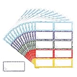 120 Stück Etiketten Selbstklebend Schule, Buchetiketten Schule, Farbige Buchetiketten Schule & Heftaufkleber Schule – Beschriftung Schulsachen & Klebeetiketten Schule für Jungen & Mädchen