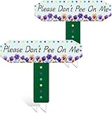 Schild mit Aufschrift 'No Dog Pee & Poop', doppelseitig, für den Außenbereich, Warnschilder für Rasen, Terrasse, Garten, Eindämmung von Haustieren, Urin, 2 Stück