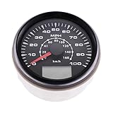 JINGERL 85MM GPS Tachimetro Calibro 100MPH 160 Km/h digitales Contachilometrie mit ODO COG TRIP 8-farbige Retrobeleuchtung