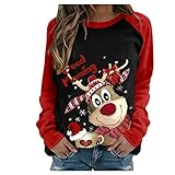 Minying Sweatshirt, bedruckt, Kapuzenpullover, langärmlig, Känguru-Pullover, Hoodie, Tasche, Damen, Herren, Jungen, Mädchen Gr. 42, Weiß-35.