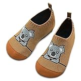 Torotto Hausschuhe Kinder Mädchen Junge Pantoffeln Atmungsaktive Rutschfest Weich Turnschläppchen Barfussschuhe für Lauflernschuhe Kleinkinder Schuhe Kindergarten Unisex(Koala 28/29 EU)
